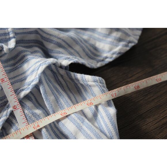 Free People Rosemary Top Cropped Tie Front Ruffle Blouse Small - Picture 9 of 12